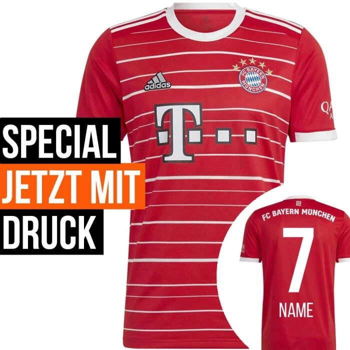 Adidas FC Bayern Trikot 2022/2023 Home Mit Nummer + Namer - Erw 3 Adidas FC Bayern Trikot 2022/2023 Home Mit Nummer + Namer - Erw